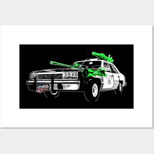 Highway Punchado Car Upgraded v. Blank Text Code Green Posters and Art